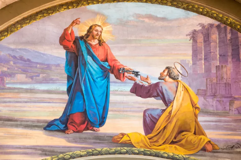 Pierre reçoit les clés de Jésus