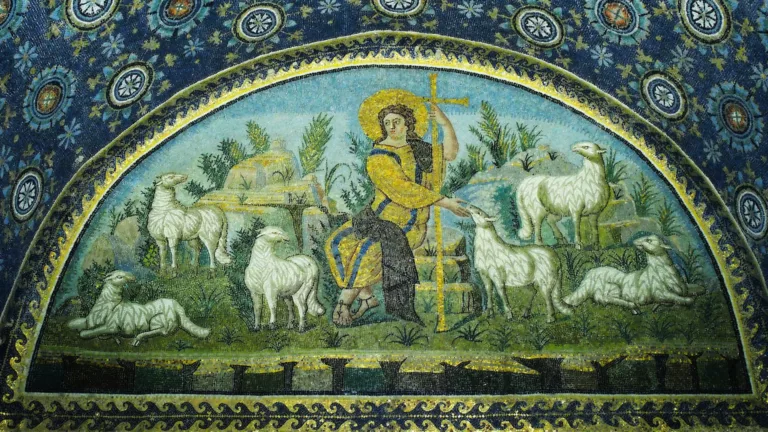 Fresque du bon pasteur à Ravenne