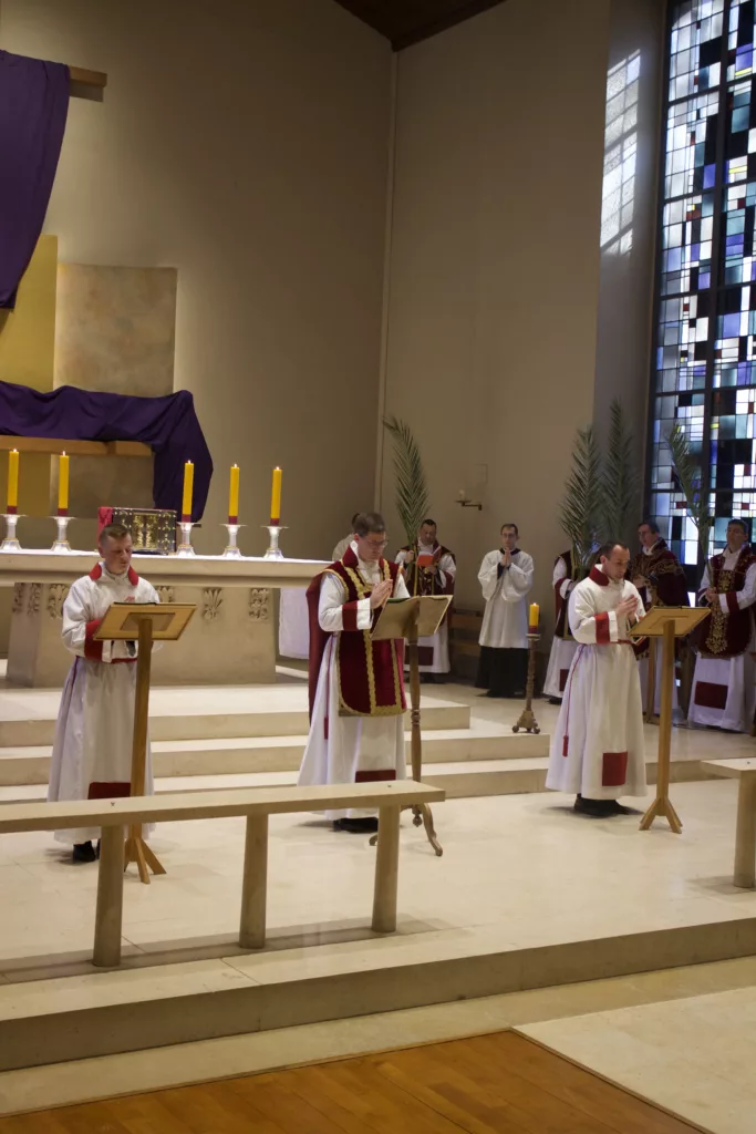 Passionistes à la messe des Rameaux