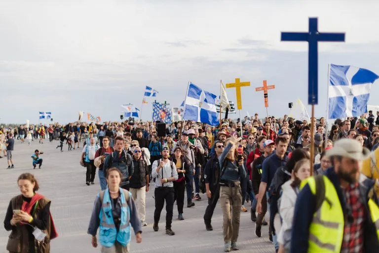 Marche vers le Mont Saint-Michel